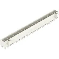 Pin header, 20 pole, pitch 5 mm, straight, light gray, 721-180/046-000