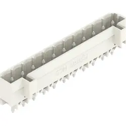 Pin header, 11 pole, pitch 5 mm, straight, light gray, 721-141/046-000