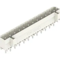 Pin header, 12 pole, pitch 5 mm, straight, light gray, 721-142/001-000