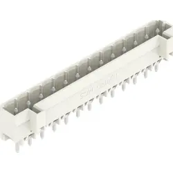 Pin header, 13 pole, pitch 5 mm, straight, light gray, 721-143/001-000