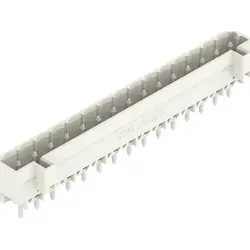 Pin header, 15 pole, pitch 5 mm, straight, light gray, 721-145/001-000