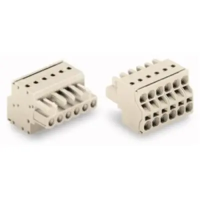 Socket header, 2 pole, pitch 5 mm, angled, light gray, 721-2102/026-000 - 1