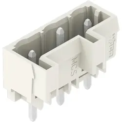 Pin header, 3 pole, pitch 7.5 mm, straight, light gray, 721-263/001-040