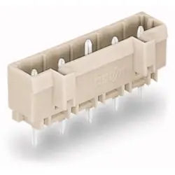 Pin header, 6 pole, pitch 7.5 mm, straight, light gray, 721-266/001-000