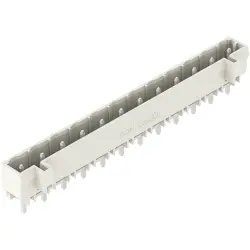 Pin header, 12 pole, pitch 7.5 mm, straight, light gray, 721-272/001-000