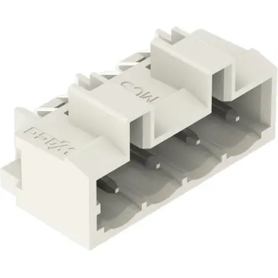 Pin header, 4 pole, pitch 5 mm, angled, light gray, 721-434/001-000 - 1