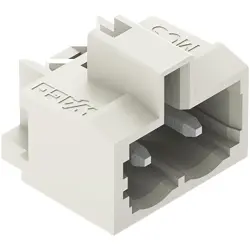 Pin header, 2 pole, pitch 5 mm, angled, light gray, 721-462/001-000