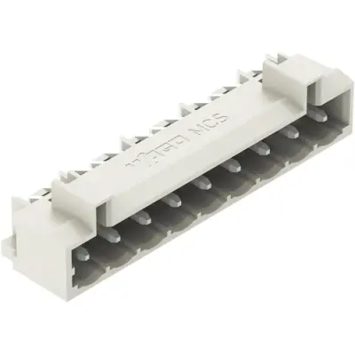 Pin header, 9 pole, pitch 5 mm, angled, light gray, 721-469/001-000 - 1