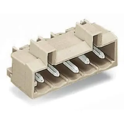Pin header, 10 pole, pitch 5 mm, angled, light gray, 721-470/001-000 - 1