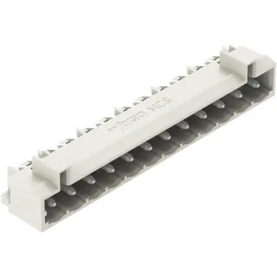 Pin header, 12 pole, pitch 5 mm, angled, light gray, 721-472/001-000 - 1