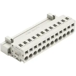 Pin header, 12 pole, pitch 5 mm, angled, light gray, 721-612