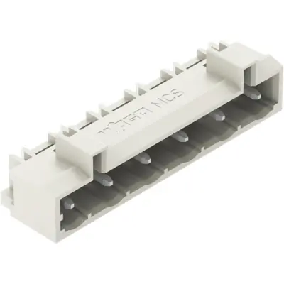Pin header, 6 pole, pitch 7.5 mm, angled, light gray, 721-866/001-000 - 1