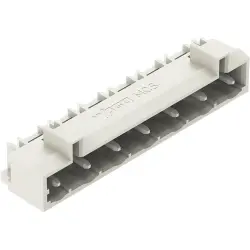 Pin header, 7 pole, pitch 7.5 mm, angled, light gray, 721-867/001-000