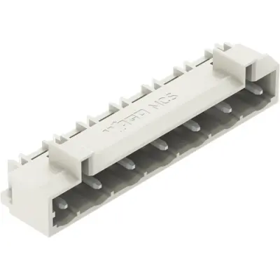 Pin header, 7 pole, pitch 7.5 mm, angled, light gray, 721-867/001-000 - 1