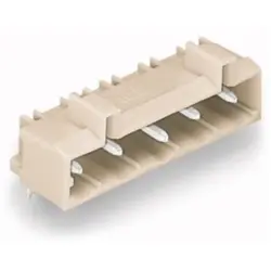 Pin header, 8 pole, pitch 7.5 mm, angled, light gray, 721-868/001-000