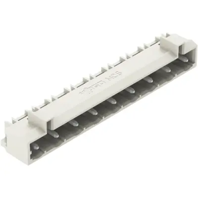 Pin header, 9 pole, pitch 7.5 mm, angled, light gray, 721-869/001-000 - 1