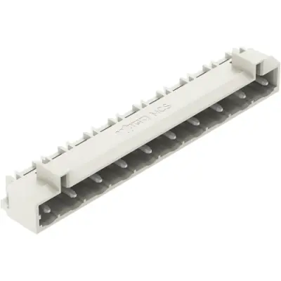 Pin header, 10 pole, pitch 7.5 mm, angled, light gray, 721-870/001-000 - 1