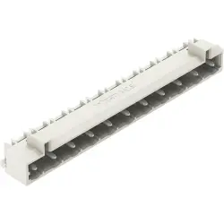 Pin header, 11 pole, pitch 7.5 mm, angled, light gray, 721-871/001-000