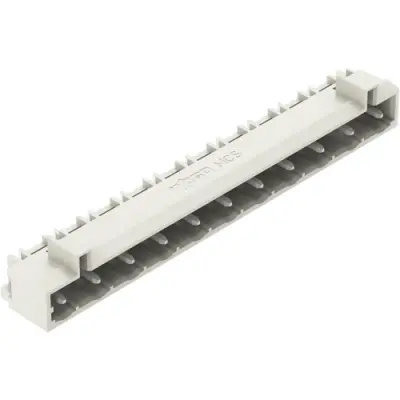Pin header, 11 pole, pitch 7.5 mm, angled, light gray, 721-871/001-000 - 1
