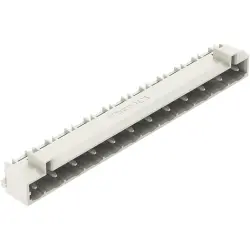 Pin header, 12 pole, pitch 7.5 mm, angled, light gray, 721-872/001-000
