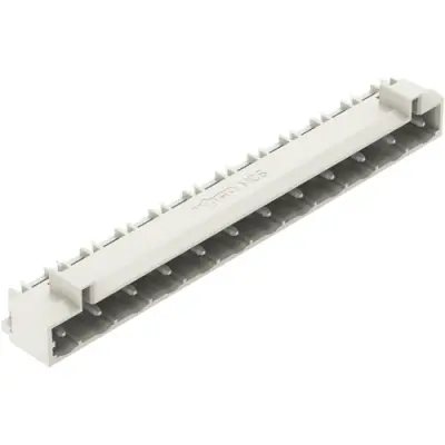 Pin header, 12 pole, pitch 7.5 mm, angled, light gray, 721-872/001-000 - 1