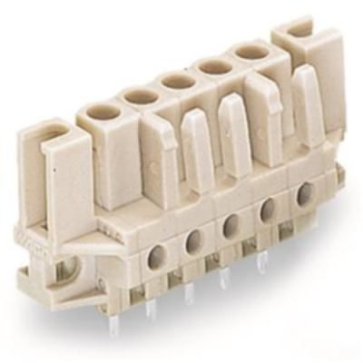 Socket header, 2 pole, pitch 5 mm, straight, light gray, 722-132/047-000 - 1