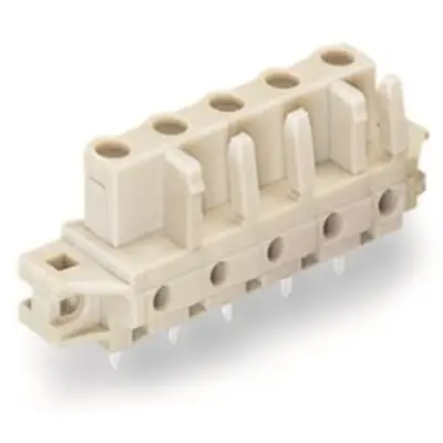 Socket header, 6 pole, pitch 7.5 mm, straight, light gray, 722-736/031-000 - 1