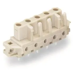 Socket header, 11 pole, pitch 7.5 mm, straight, light gray, 722-741/031-000