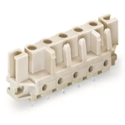 Socket header, 11 pole, pitch 7.5 mm, straight, light gray, 722-741/047-000 - 1