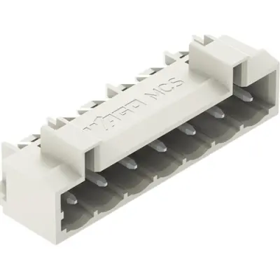 Pin header, 7 pole, pitch 5 mm, angled, light gray, 721-437/001-000 - 1