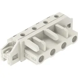 Socket header, 3 pole, pitch 7.5 mm, angled, light gray, 722-833/031-000