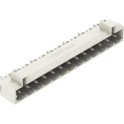 Pin header, 13 pole, pitch 5 mm, angled, light gray, 721-443/001-000 - 1
