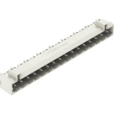 Pin header, 16 pole, pitch 5 mm, angled, light gray, 721-446/001-000 - 1