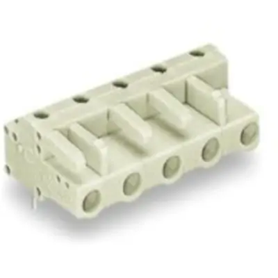 Socket header, 8 pole, pitch 7.5 mm, angled, light gray, 722-838 - 1