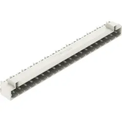 Pin header, 20 pole, pitch 5 mm, angled, light gray, 721-450/001-000