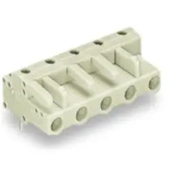 Socket header, 10 pole, pitch 7.5 mm, angled, light gray, 722-840