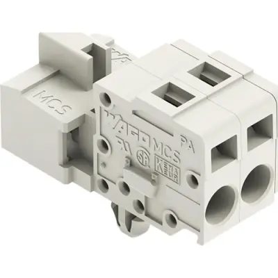 Pin header, 3 pole, pitch 5 mm, light gray, 721-603/018-044 - 1