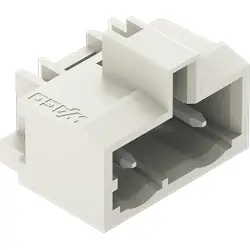 Pin header, 2 pole, pitch 7.5 mm, angled, light gray, 721-832/001-000
