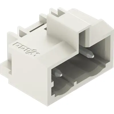 Pin header, 2 pole, pitch 7.5 mm, angled, light gray, 721-832/001-000 - 1