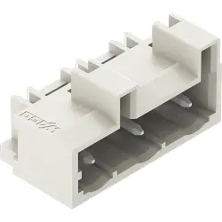 Pin header, 3 pole, pitch 7.5 mm, angled, light gray, 721-833/001-000