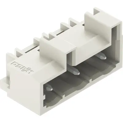 Pin header, 3 pole, pitch 7.5 mm, angled, light gray, 721-833/001-000 - 1