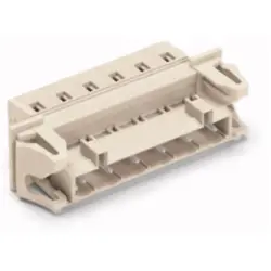 Pin header, 5 pole, pitch 7.5 mm, angled, light gray, 723-605/114-000