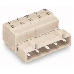 Pin header, 6 pole, pitch 7.5 mm, angled, light gray, 723-606