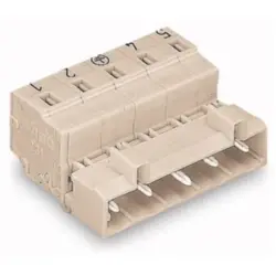 Pin header, 8 pole, pitch 7.5 mm, angled, light gray, 723-608/018-000