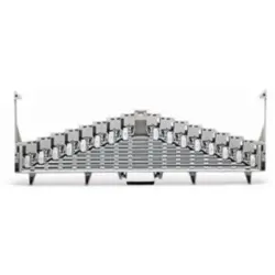 8-level shunting terminal, spring-clamp connection, 0.08-1.5 mm², 8 pole, 10 A, 4 kV, white, 727-121/002-000