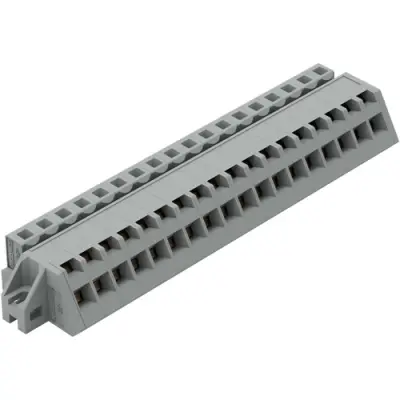 Socket header, 18 pole, pitch 5 mm, angled, gray, 731-518/031-000 - 1