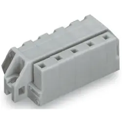 Socket header, 12 pole, pitch 7.5 mm, angled, gray, 731-542/031-000