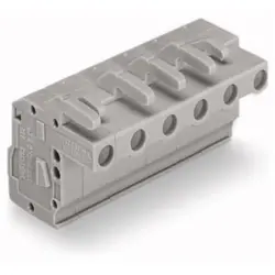 Socket header, 10 pole, pitch 7.5 mm, angled, gray, 732-110/026-000
