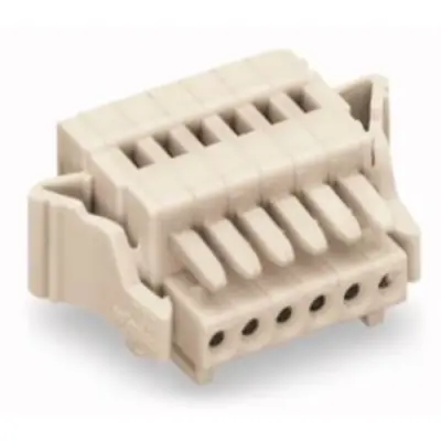 Socket header, 9 pole, pitch 2.5 mm, angled, light gray, 733-109/037-000 - 1
