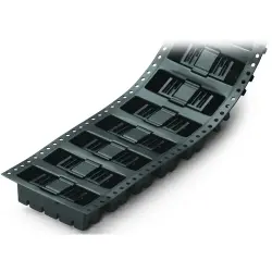 Pin header, 8 pole, pitch 2.5 mm, angled, black, 733-368/105-604/997-406